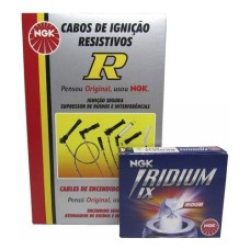 Kit Cabo E Vela Ignição Ngk Iridium Onix 1.0 8v Spe Scg101..